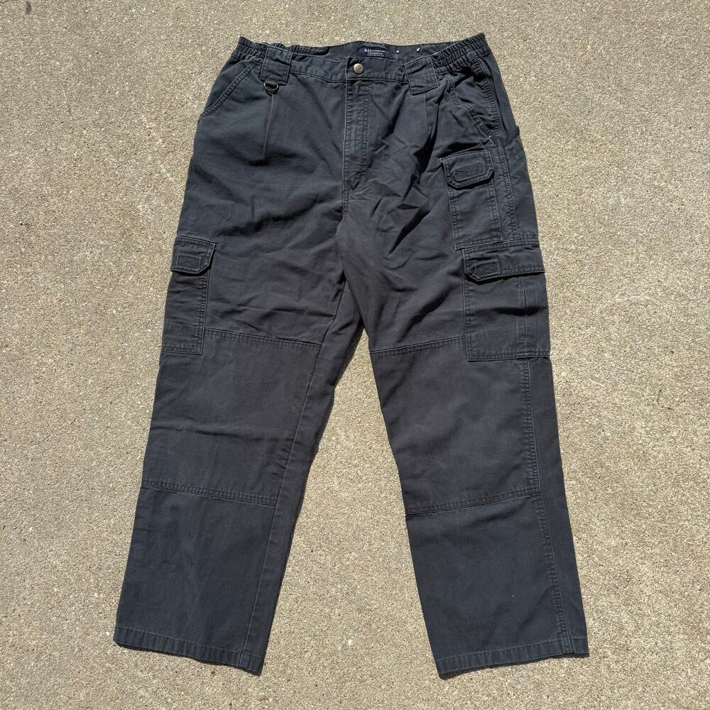 5.11 Tactical Men's Black Cargo Pants with Multiple Pockets
